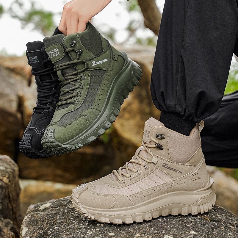 Otoño y invierno nuevas botas Martin al aire libre de montaña para hombres botas tácticas de alto perfil, zapatos deportivos cómodos de tamaño grande