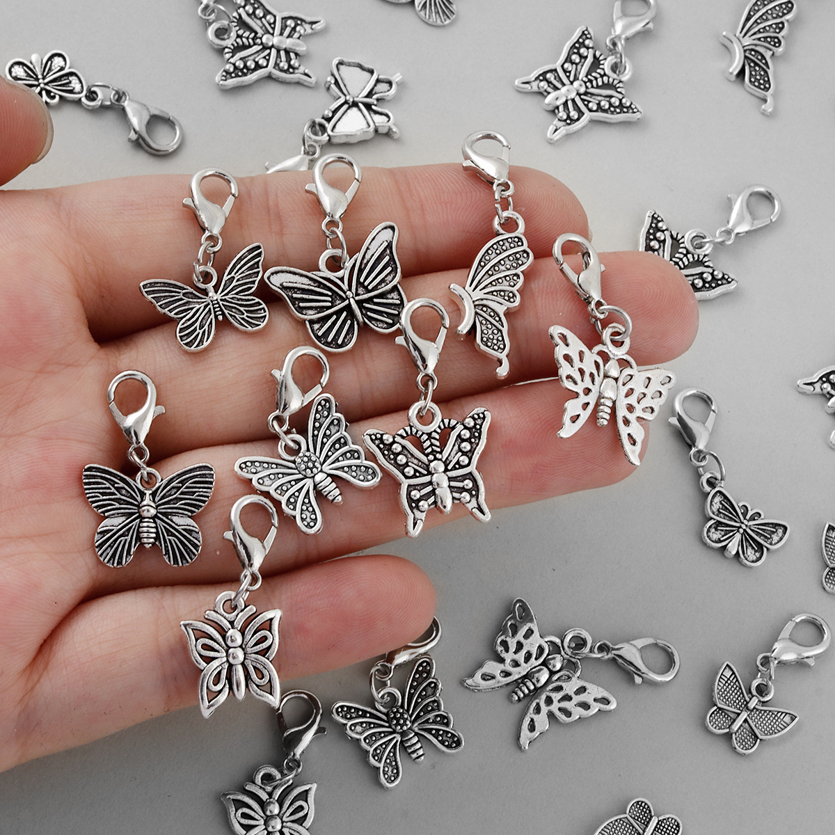 Mixed butterfly lobster clasps