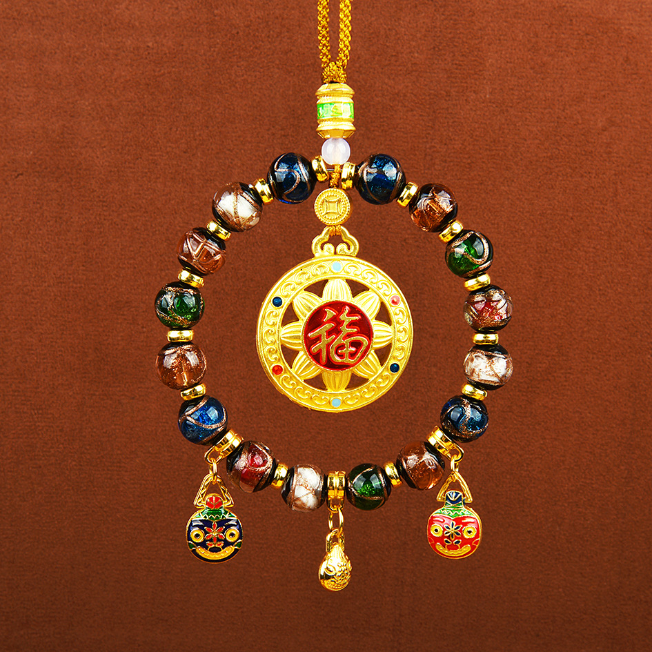 향재유리 금을 삼키는 짐승 [연꽃 행운 카드]