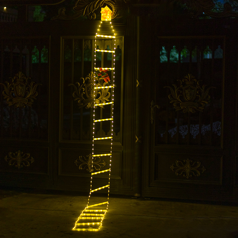 Lumières de Noël Lumières d'escalier de Noël Guirlande lumineuse d'escalier du Père Noël Décoration intérieure et extérieure des vacances de Noël Nouvelles lumières créatives_voghion.com