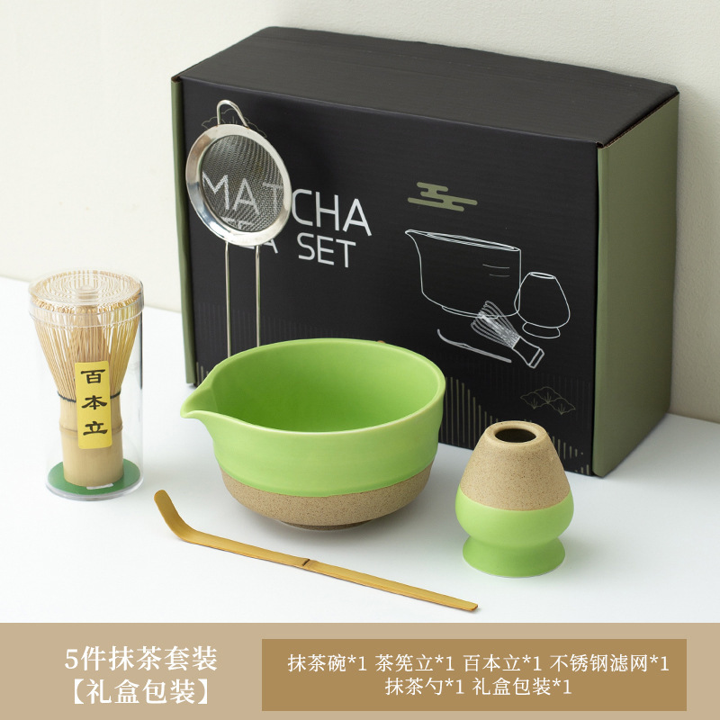工場直販 陶器抹茶茶碗 抹茶セット 和風抹茶茶碗 注ぎ口付き茶筅 ヤオディアン バイベンリ茶筅|undefined