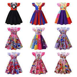 跨境新款The Amazing Digital Circus神奇数字马戏团印花儿童睡裙