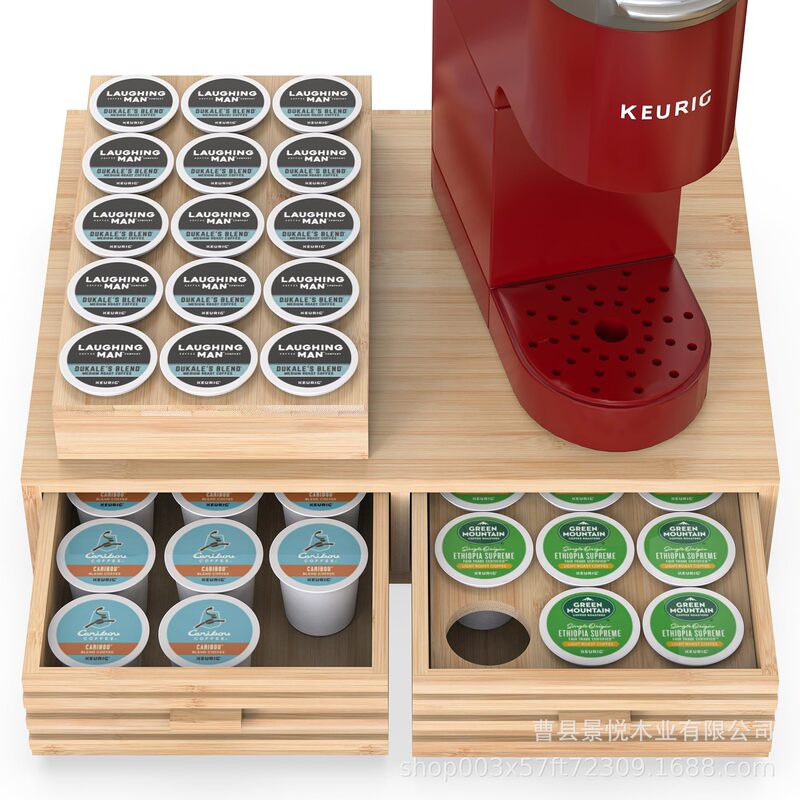 Wooden Coffee Capsule Storage Box Stackable Bamboo Capsule Pull-Out Storage Rack Desktop Coffee Display Base Wooden Coffee Capsule Storage Box Stackable Bamboo Capsule Pull-Out Storage Rack Desktop Coffee Display Base