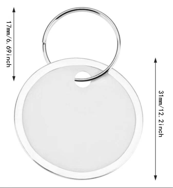 Etiqueta Metálica Redonda de 31 mm para Ropa y Equipaje