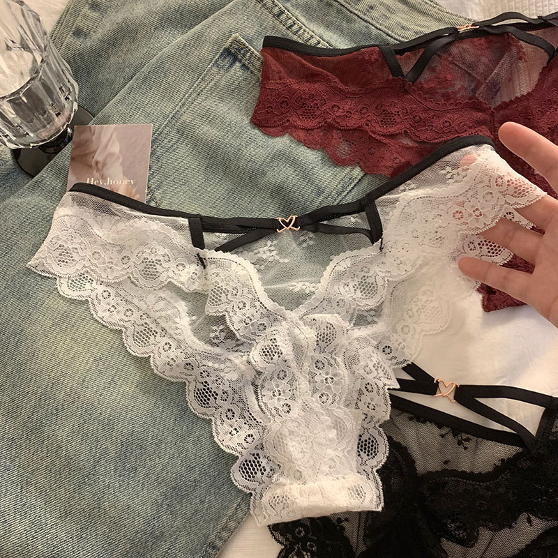 Original New Pure Desire Japanese Style Lace Girls' Underwear Women's Hot Low Waist T-pants Underwear Women