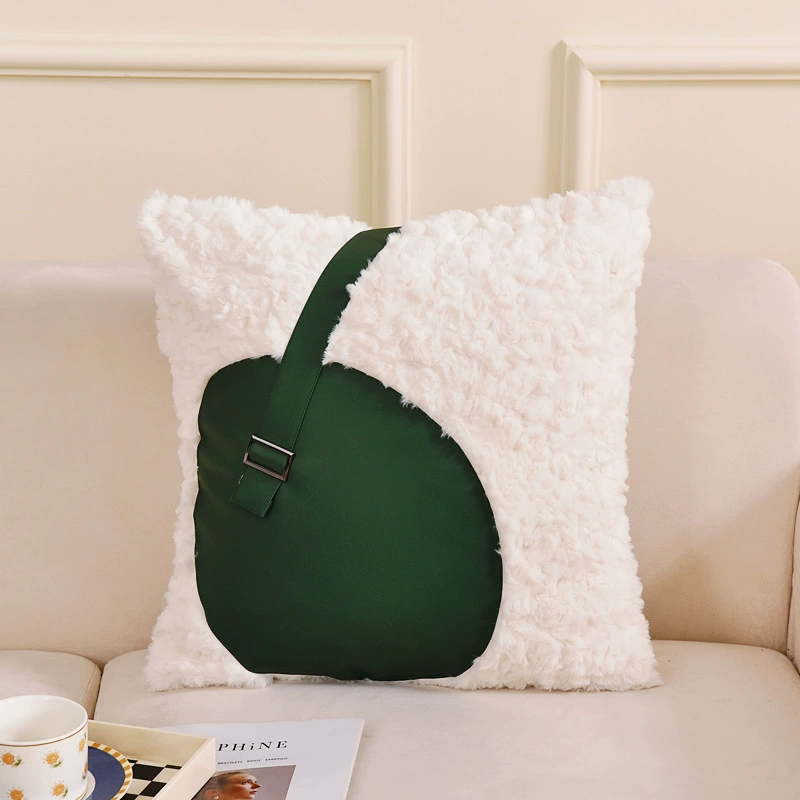 Имитированная шерсть кролика подушка, декоративная подушка для sofa, гостиная, прикроватный обратно офисный стул