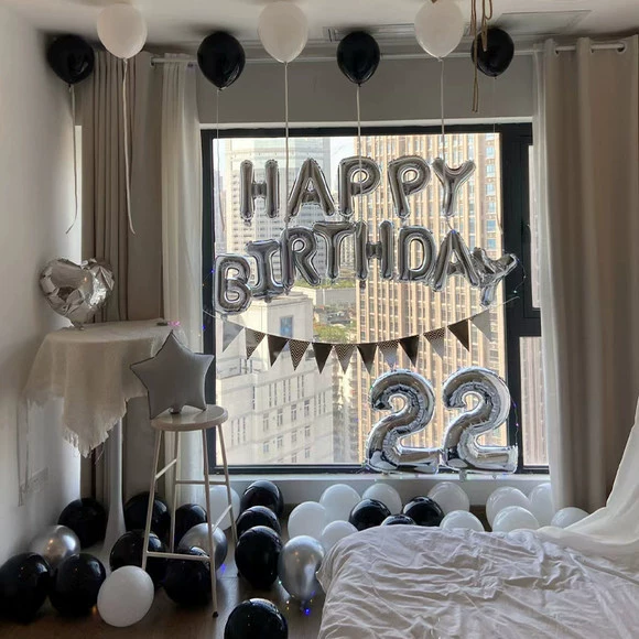 Праздничный шарик HappyBirthday английские буквы Happy Birthday, принадлежности для вечеринки алюминиевая пленка