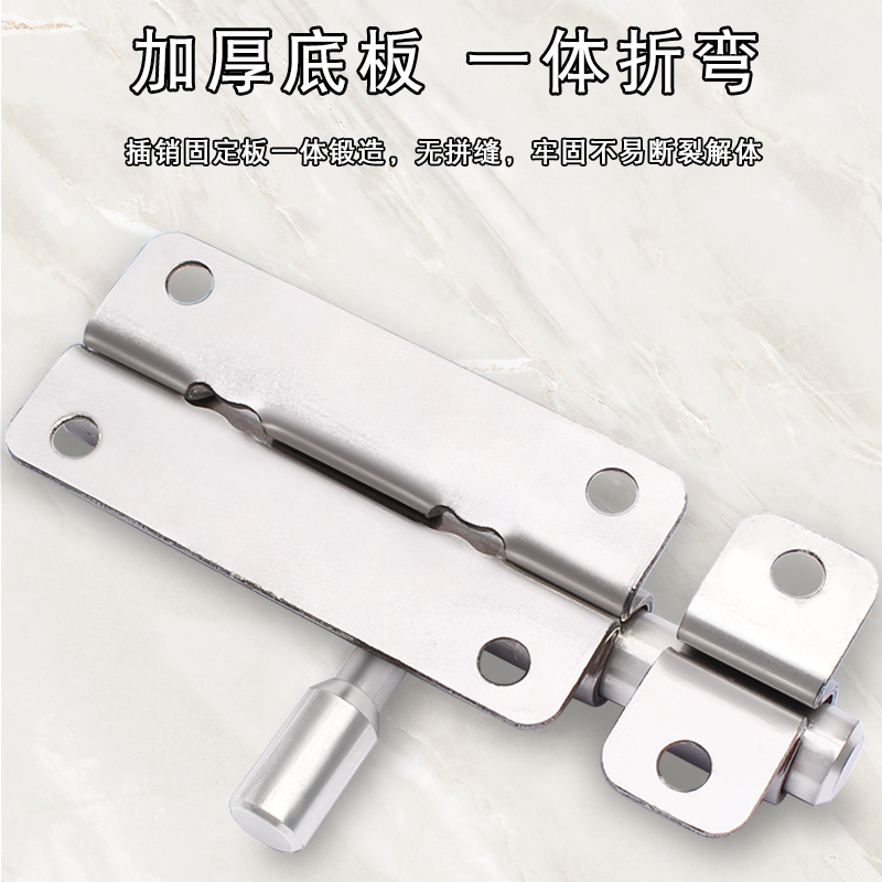 Cerradura de acero inoxidable montada abierta perno antiguo gran candado de puerta antirrobo sin perforación puerta de madera fija cerradura de puerta