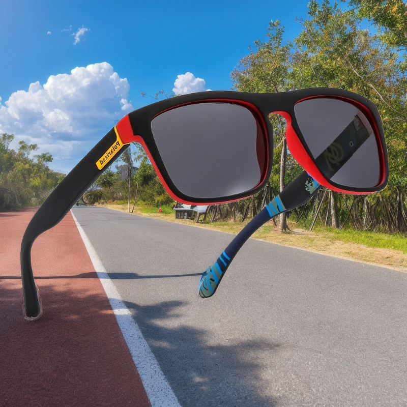 偏光太阳镜户外骑行运动墨镜防紫外线欧美男士风镜炫彩镜腿D731