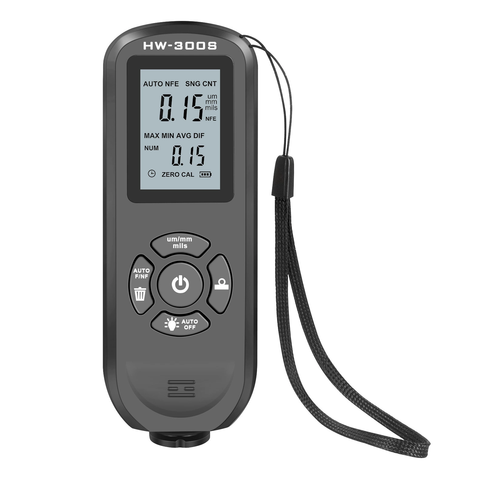 HW-300S датчик толщины покрытия Противоскользящий датчик пленки краски высокоточный датчик толщины слоя порошка краски датчик толщины сухой пленки