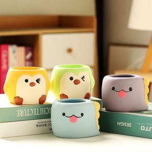 Cute Animal Succulent Flower Pots with Holes, Creative Stylish, Special Clearance, Simple Decoration for Home Balcony Stoneware