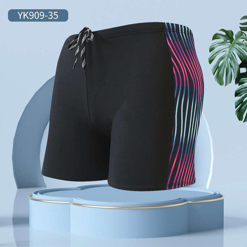 Pantalones de baño de talla grande personalizados ligeros para hombres pantalones de playa de aguas termales de ángulo plano anti-vergüenza pantalones de baño de secado rápido logotipo personalizado
