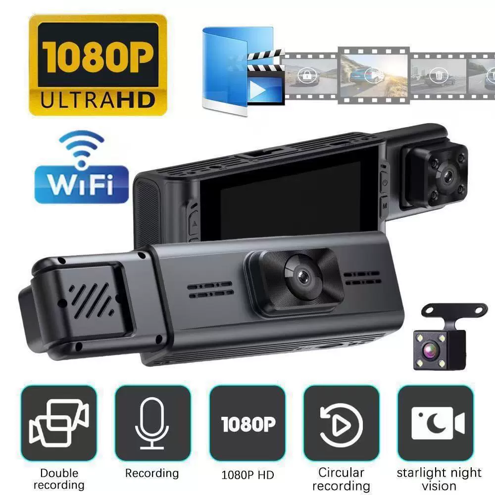 Регистратор для вождения S18, новая частная модель 3.16inch IPS, автомобильная камера ночного видения высокой четкости, WIFI, Cardvr