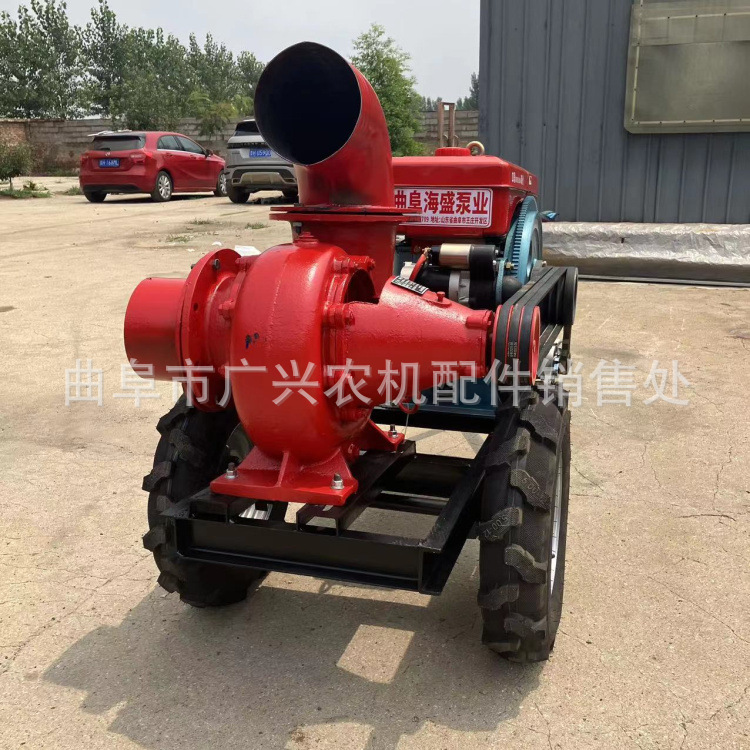 清水污水两用柴油混流泵8寸单缸柴油工程抽水机扬程20米远程倒水