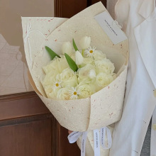 手撕花瓣东巴纸鲜花包装花束纸平面牛皮纸高质感包花diy材料