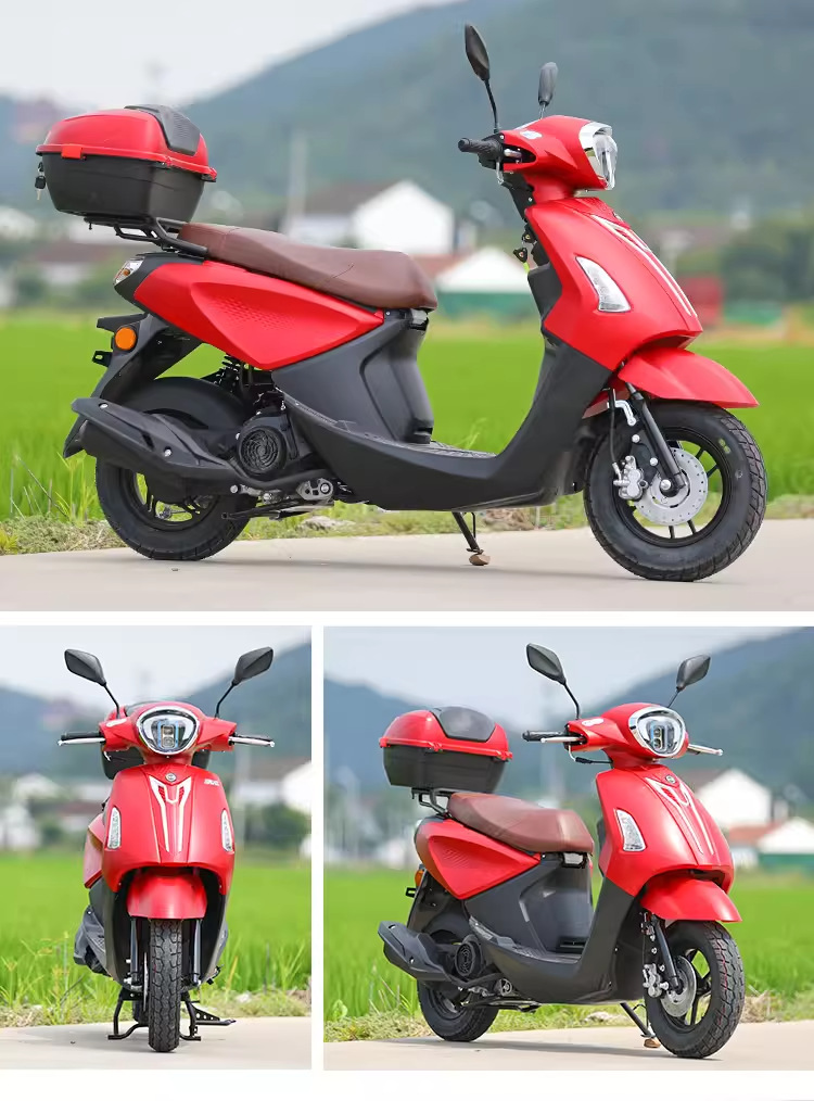 Domestic Electric-Injected Two-Wheeled Motorcycles for Men and Women, Large Fuel-Powered Scooters, Jinlangwang Commuter Adult Scooters