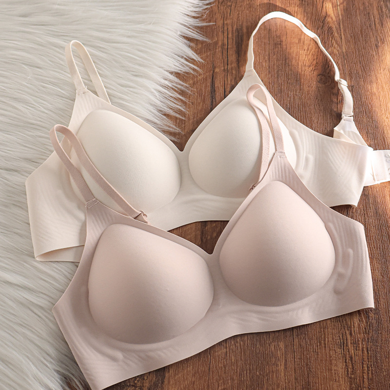 High-Quality Jelly Japanese Seamless Bra for Women with Small Bust, Push-Up and Enlargement, 2025 Lift and Side Support Anti-Sagging Bra