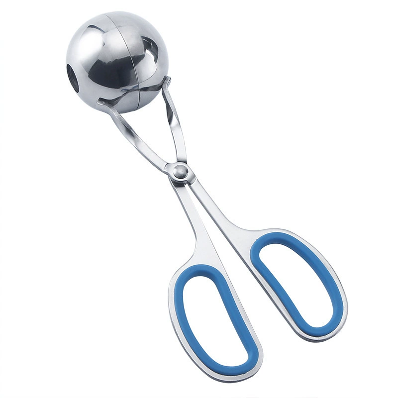 Spherical scissors stainless steel, mold, rubber rubber rings, handle, ice cream