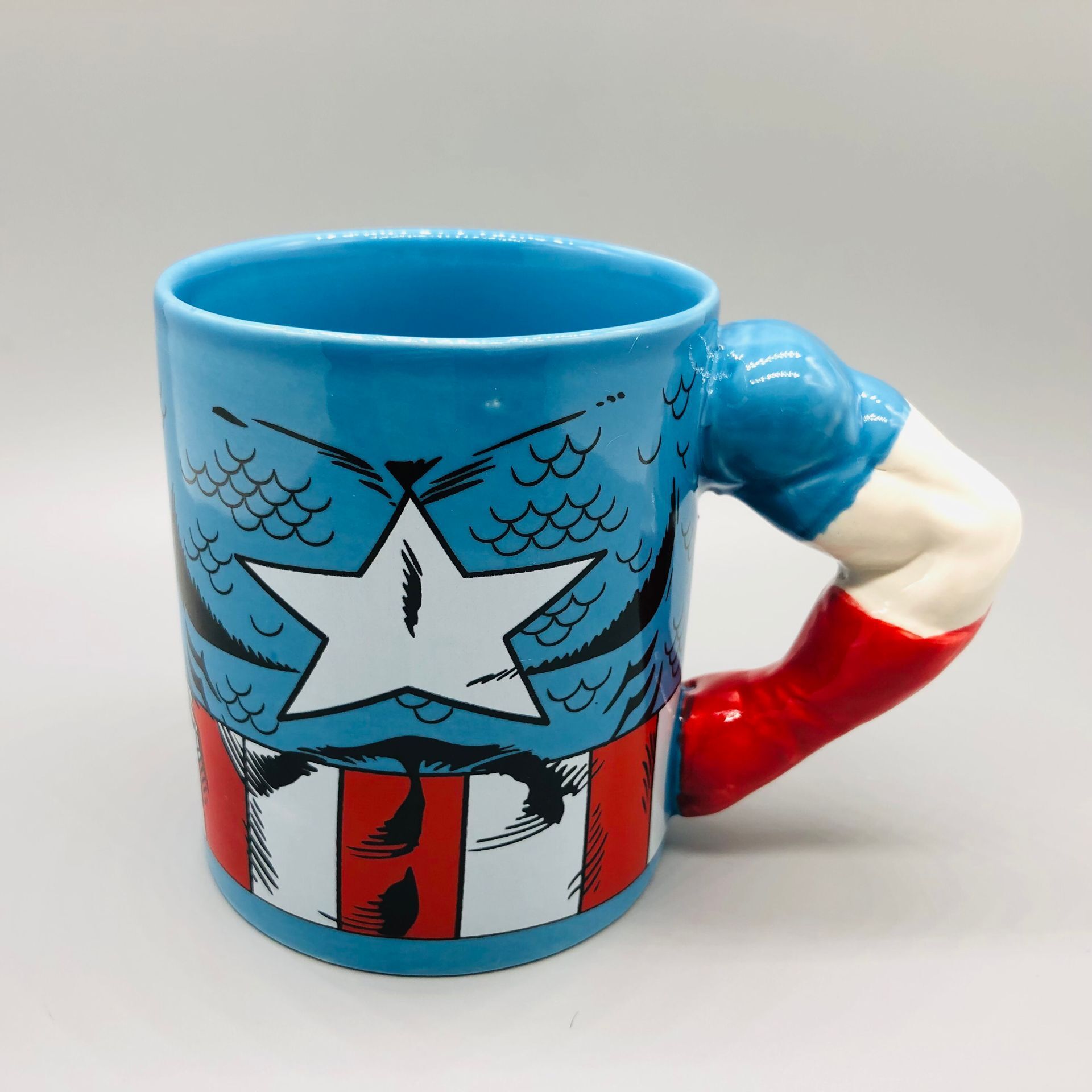 Liga de Leyendas de los hombres del músculo Taza de cerámica taza de anime Capitán América taza DeadPool Taza de cerámica taza de agua