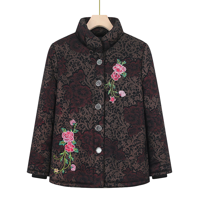 Warm autumn down jacket, 60 years, for middle age