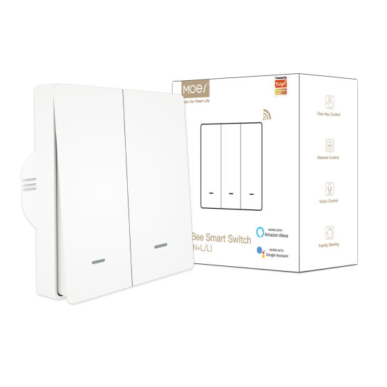 Zigbee graffiti smart home key switch app remote control voice timing single zero fire universal panel