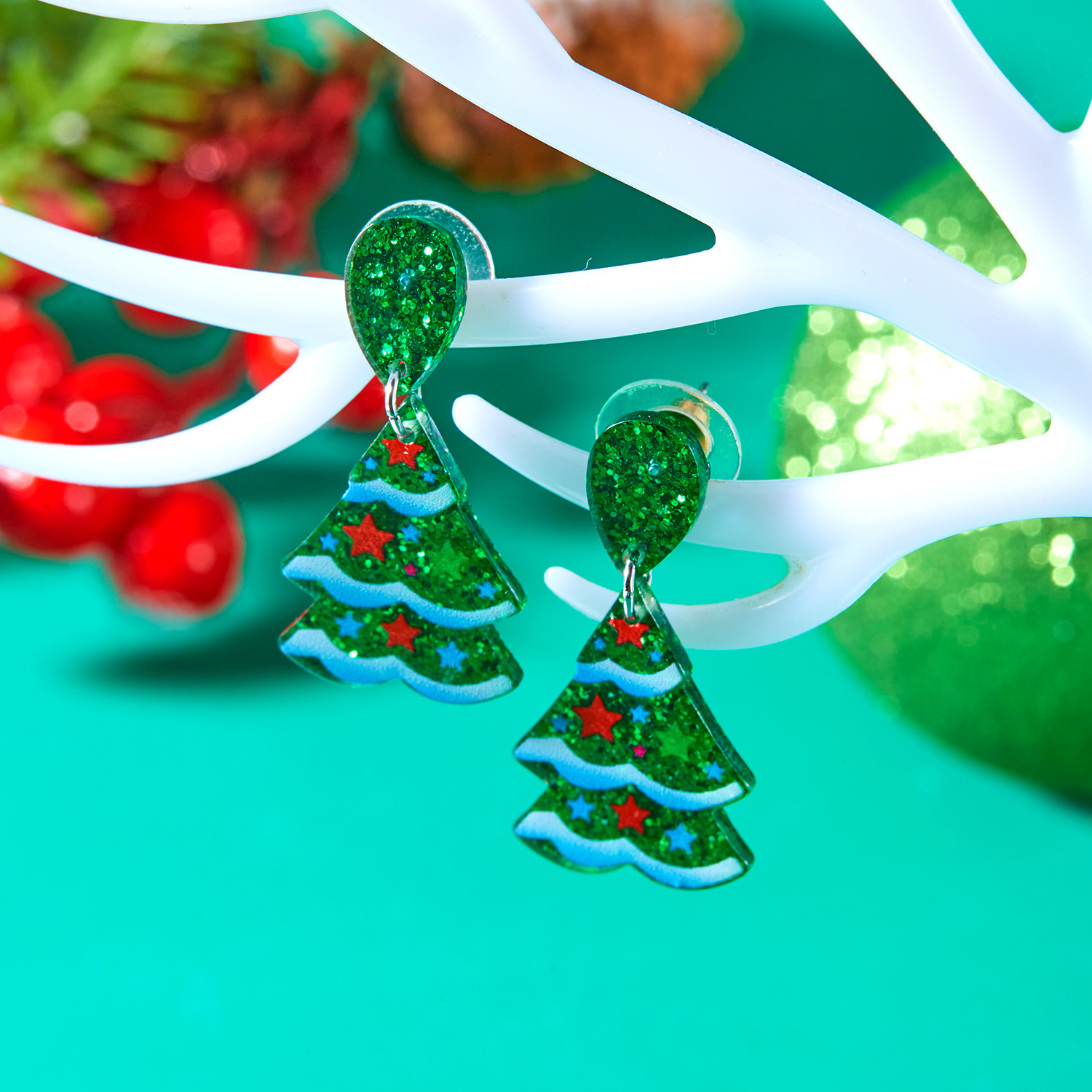 7g Weight Christmas Festival Women's Gender Cute Style Cute Drop Earrings 7