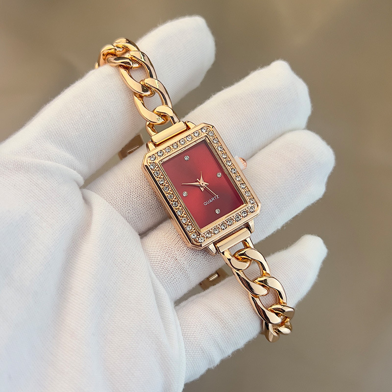 50g Weight Ordinary Glass Mirror Material Alloy Strap Material Watch Classification Pointer Display Type Single Folding Buckle Buckle Style Rectangle Dial Shape Daily Occasion Quartz Movement Geometric Pattern Women's Gender Simple Style Style Simple Style Geometric Single Folding Buckle Quartz Women's Watches 21