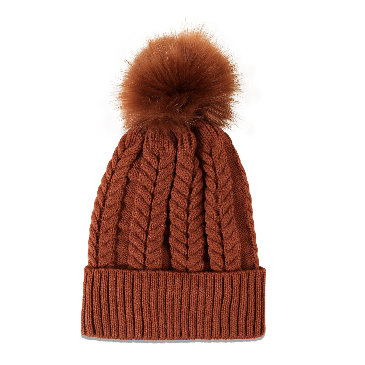 80g Weight Housewarming, Anniversary, Business, Wedding, Birthday, Festival Occasion Solid Color Pattern Unisex Gender Korean Style Style Grey, White, Pink, Red, Black Color Pink Hat Korean Version Of Pure Color Wild Twist Woolen Hat Warm Fashion Hair Ball Trend Knitted Hat New 14