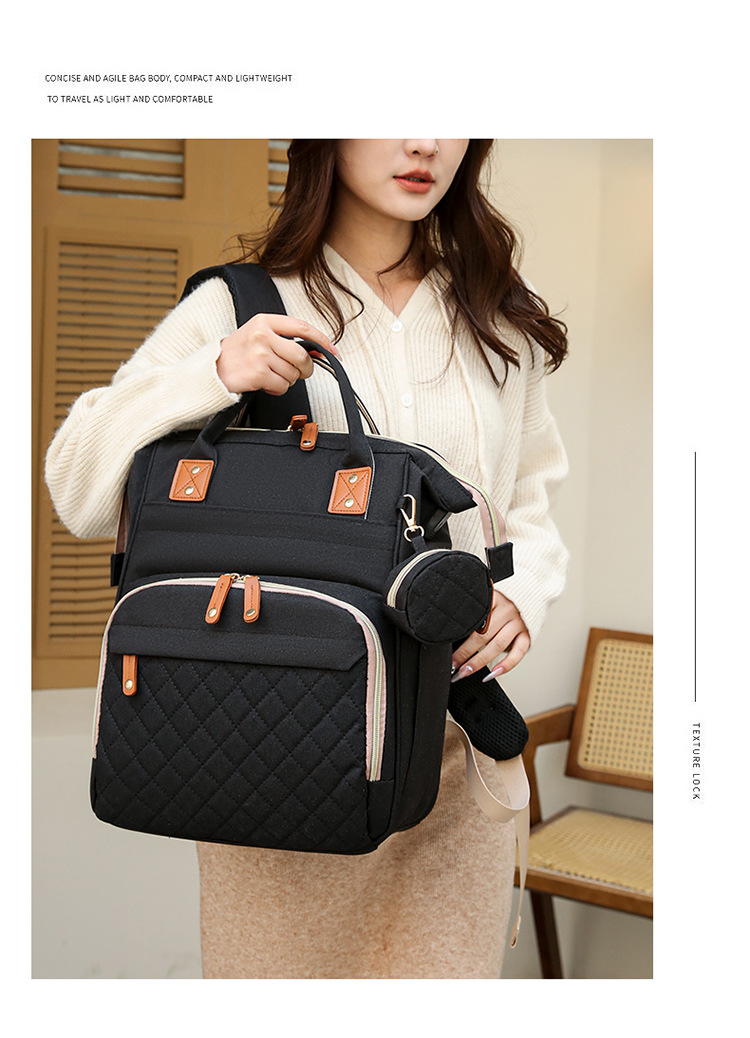 Mummy Bag Dry and wet separation hanging baby stroller, lightweight and fashionable for going out, baby milk storage bag, multi-functional bed bag undefined