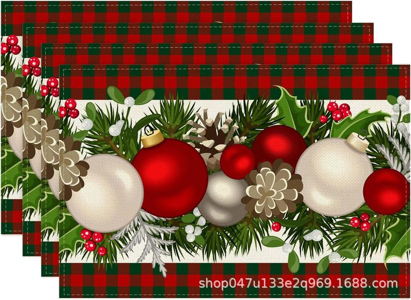 クロスボーダー新しいクリスマス装飾クリスマステーブルフラグクリエイティブクリスマステーブルクロスプレースマットクリスマステーブル装飾ホームデコレーション|undefined