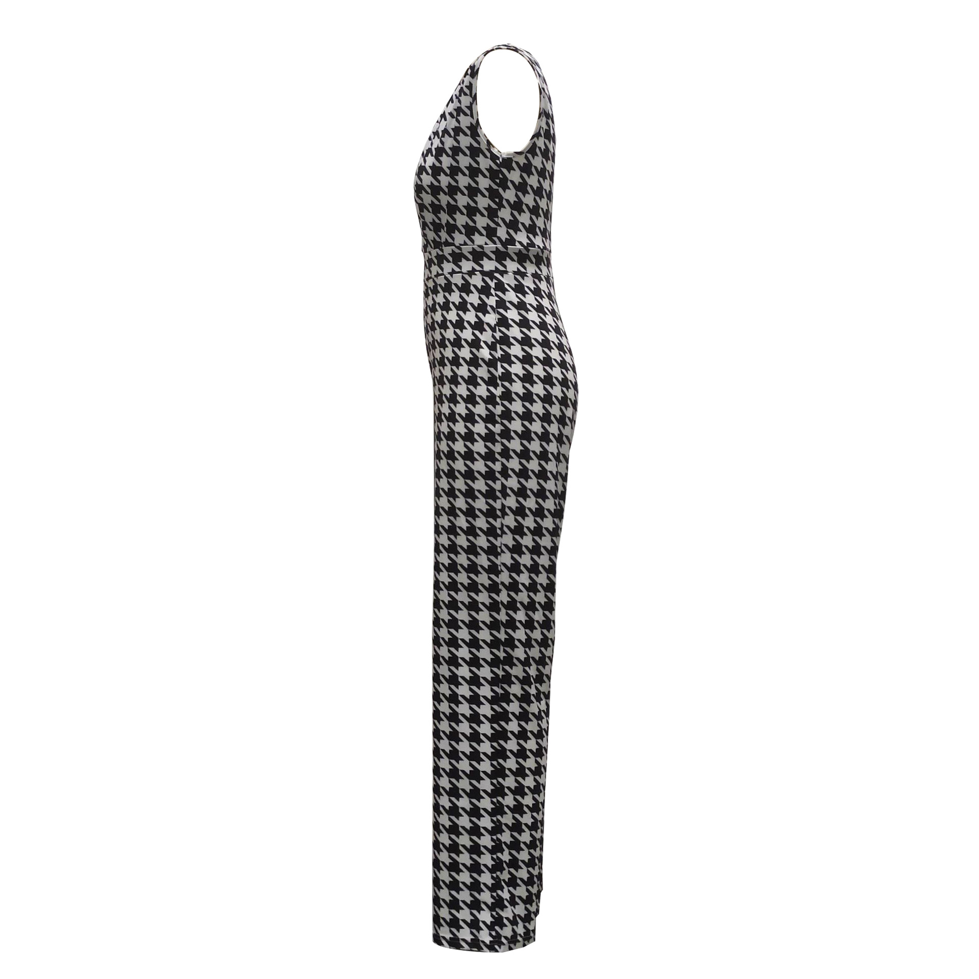 Women's Clothing Sexy Fashion Digital Printing V neck Women's Jumpsuit_voghion.com