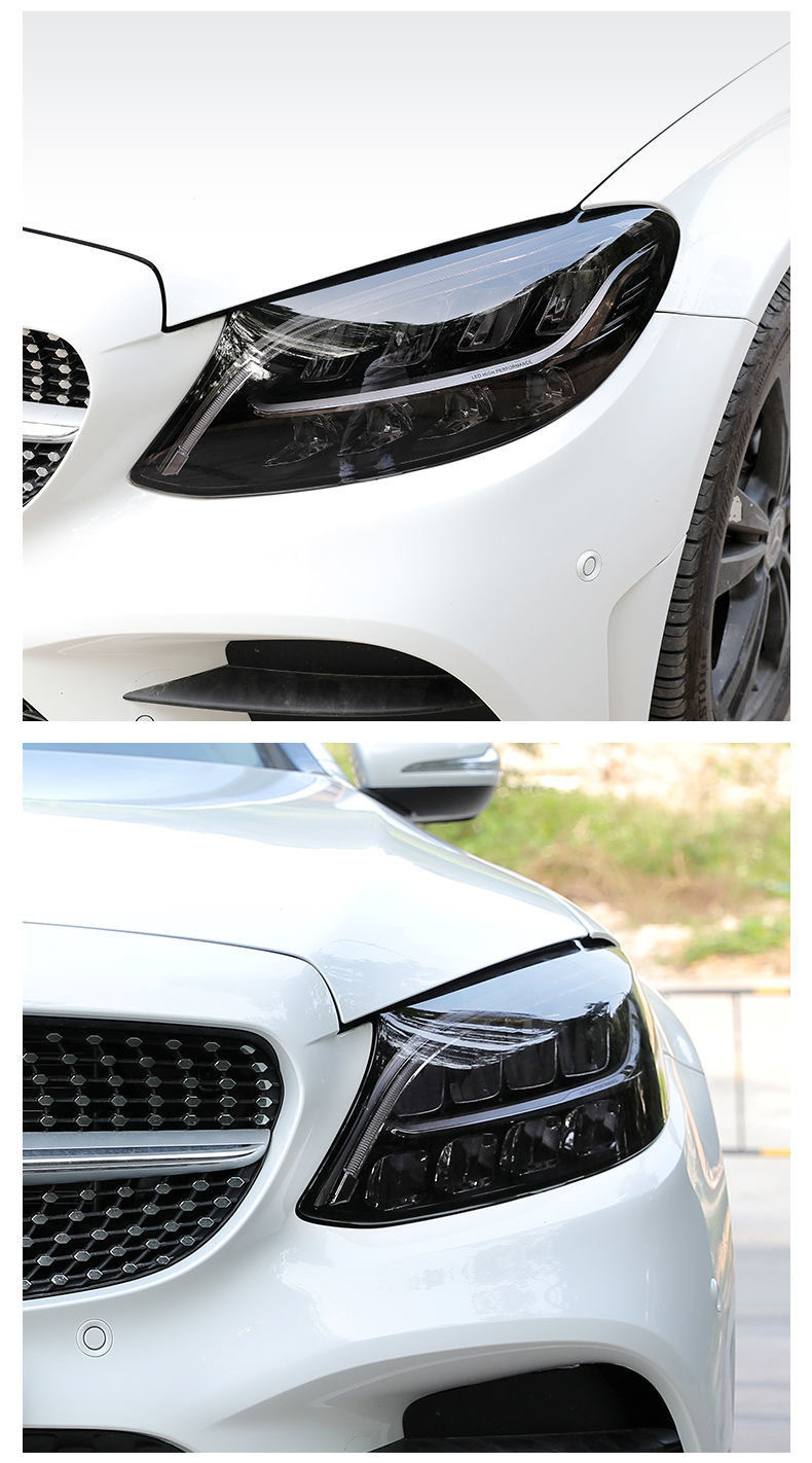 Suitable for Car Tpu Headlight Blackened Translucent Film Tph Light Black Rear Tail Light Film Protective Repair Anti-Mark Car Lights