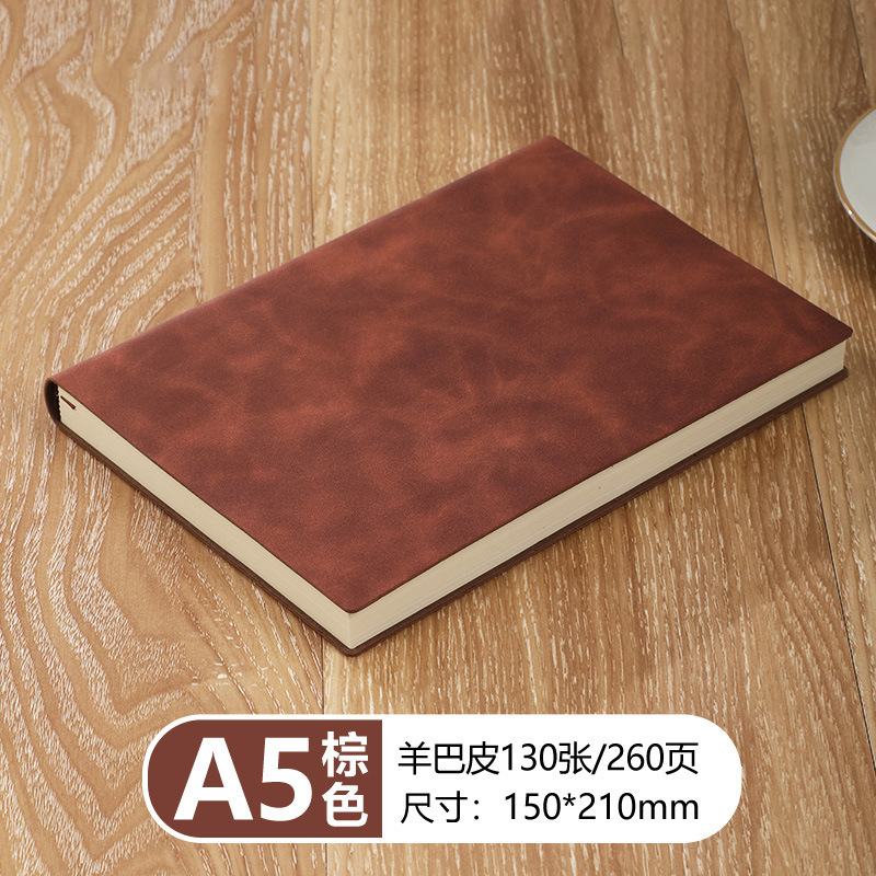 Cuaderno A5, cuaderno grueso personalizado de piel de oveja, cuaderno de piel de oveja suave, bloc de notas de negocios A6 grueso, cuaderno B5.