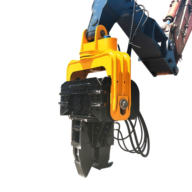 excavadora pila hidráulica tubo de cemento martillo de vibración de alta frecuencia pila de placa de acero choque vibración excavación de cimentación máquina de compresión de pila