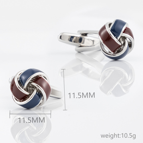 New Burgundy Brown Oil Spotted Cable Shaped Cufflinks for Imported Men's French Style Shirt Cufflinks Wholesale
