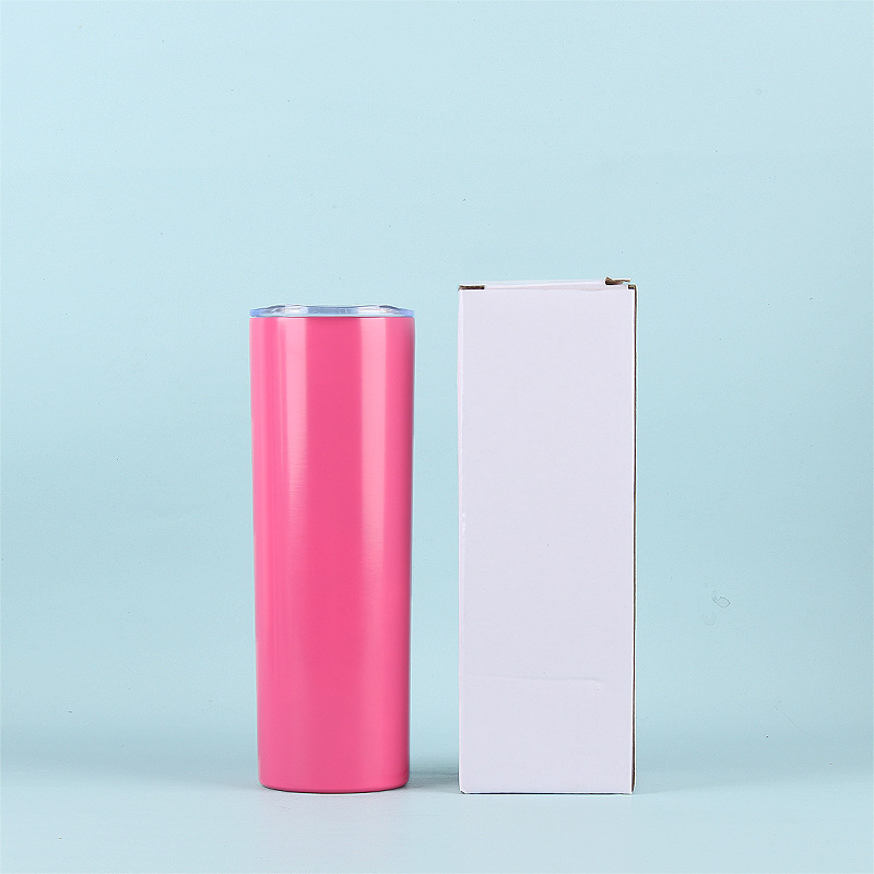 20oz taza de vacío portátil taza recta adelgazante taza de acero inoxidable taza recta taza de coche 600ml