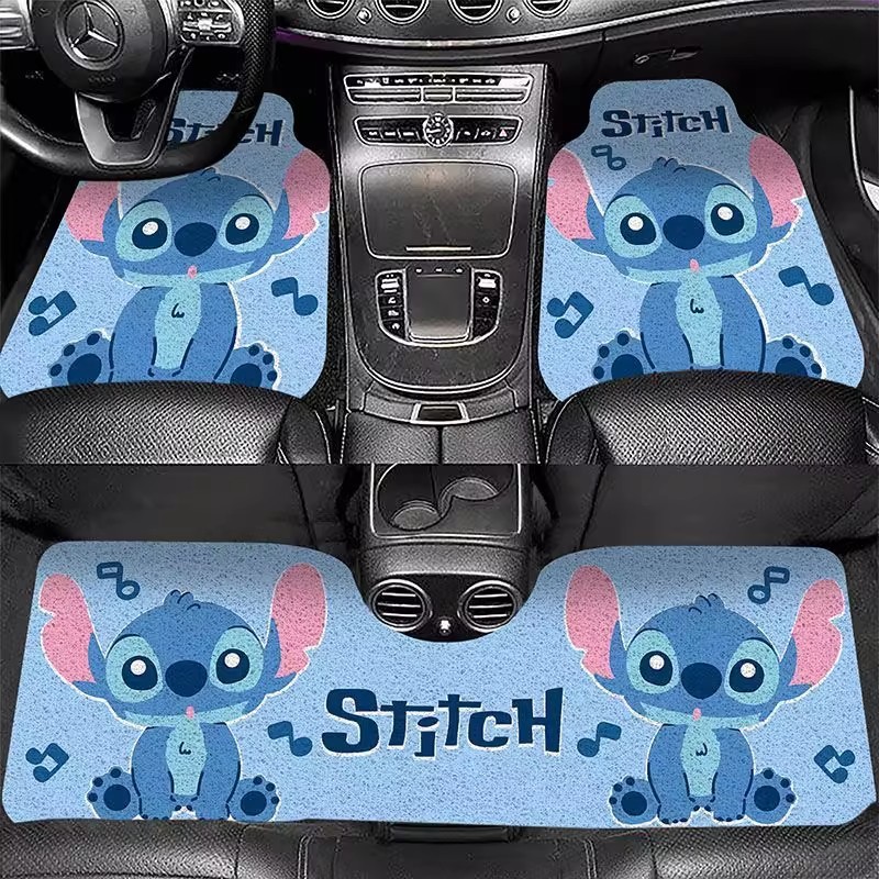 かわいい車のワイヤーリングフットパッド、車の防塵、お手入れが簡単なマット、漫画の汚れ防止、耐摩耗性、カット可能なフットパッド卸売|undefined