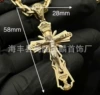Gold cross pendant 55CM
