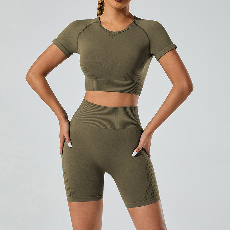 Simple Style Sports Solid Color Nylon U Neck Tracksuit Vest Leggings display picture 30