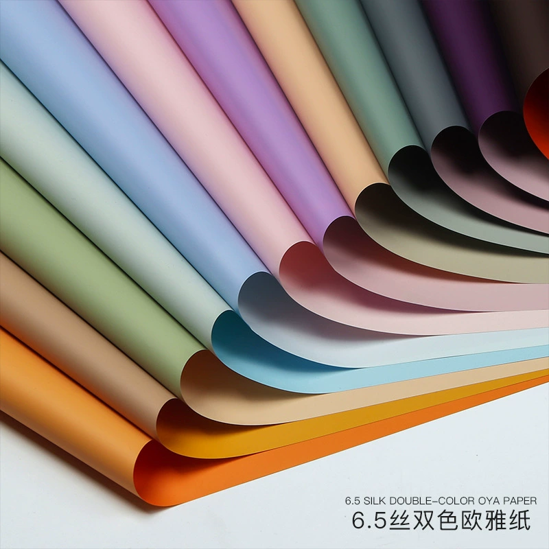 Обертывание Цветочная бумага оптом двухцветная бумага Ouya упаковочные материалы для букетов Цветочная Подарочная коробка оберточная бумага подарочная упаковочная бумага