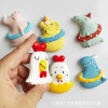 Magnetic fridge magnet, cartoon resin with accessories, new collection, rooster, for luck, handmade