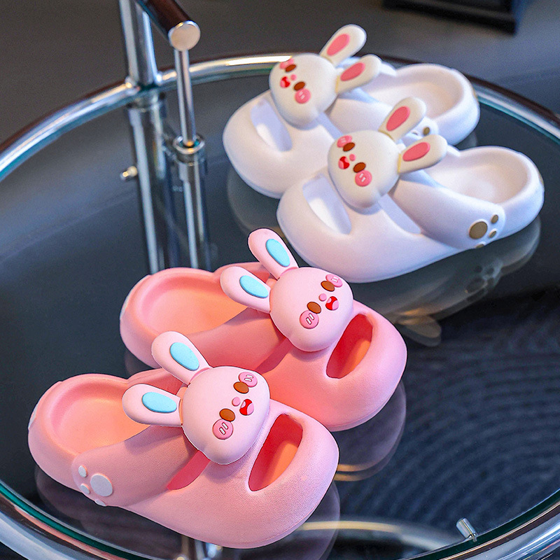 Zapatillas para niños antideslizantes pies antiapestosos conejo zapatillas para niños hogar interior niñas bebés niños lindos sandalias verano
