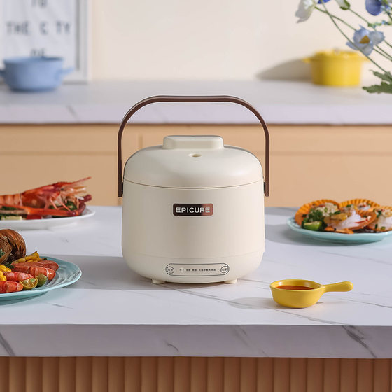 Electric Rice Cooker Small Mini Electric Rice Cooker Multifunctional Household 1-2 Person Smart Cooking Fried Hot Pot Dormitory Students