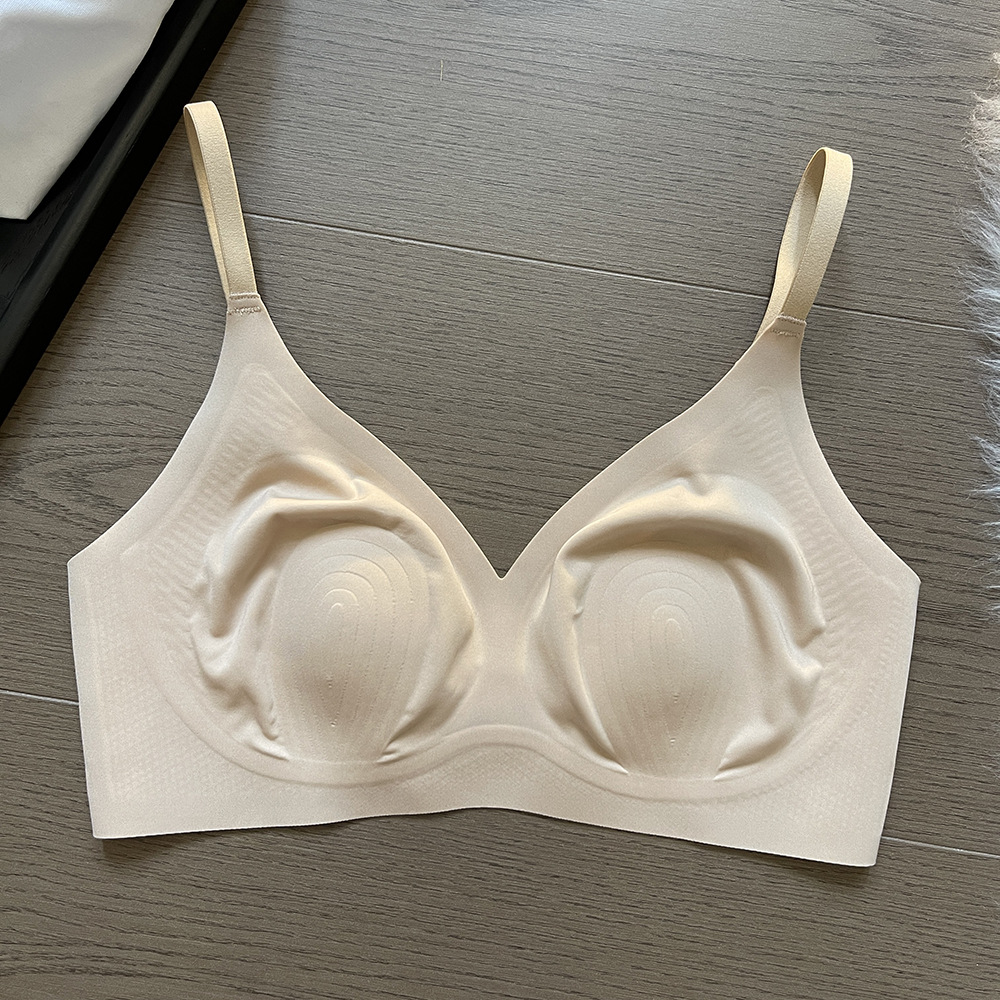 888 almohadilla de algodón sin pecho grande te hace ver desnudo sin costuras jackfruit ultrafino integrado en un sujetador frío transpirable inalámbrico