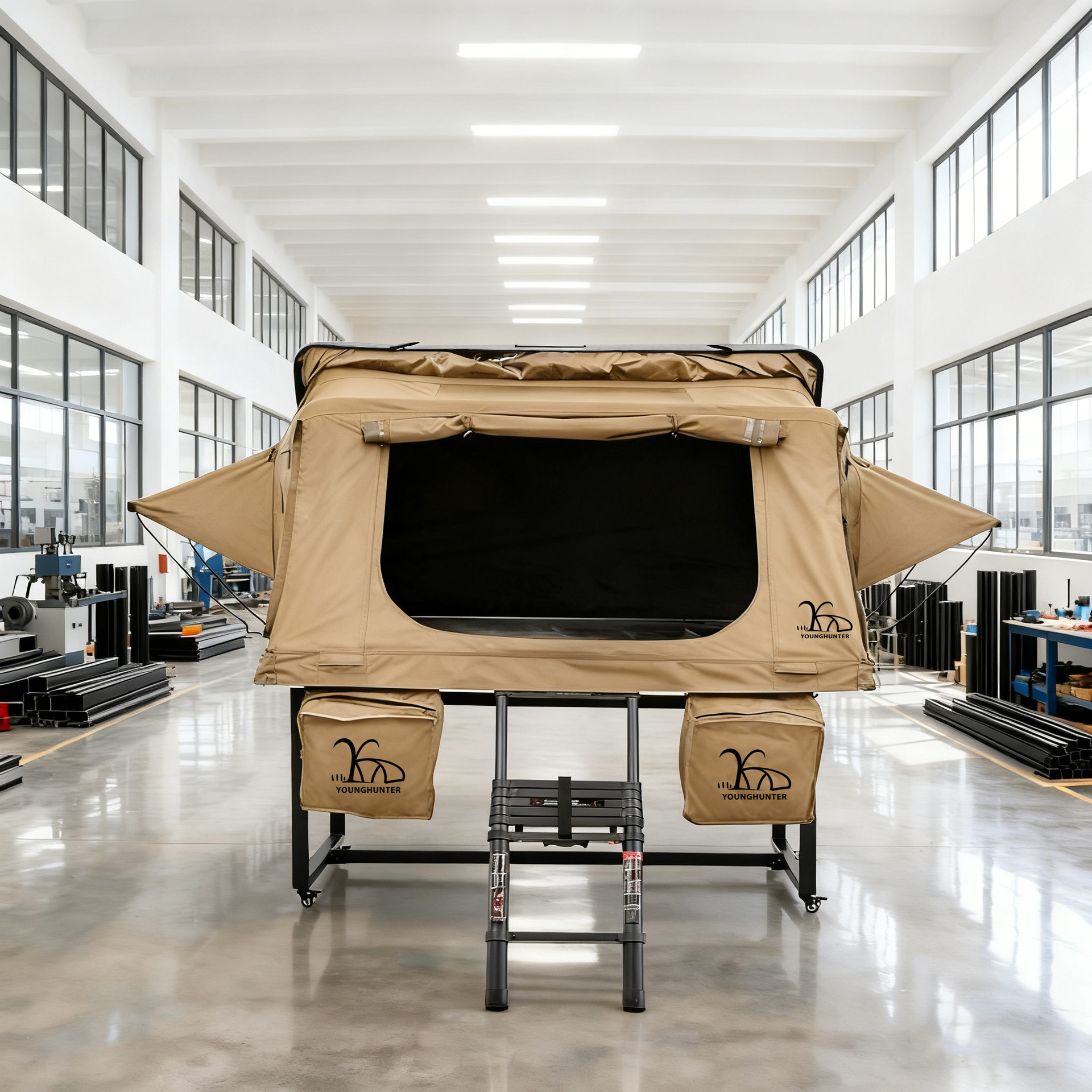 Mayorista carpa de techo de carcasa dura abierta equipo de camping al aire libre viaje autoconductor carpa de techo