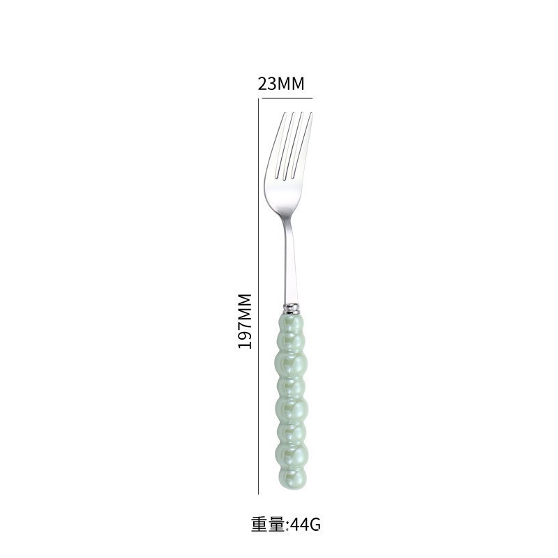 304 라이트 그린 펄 핸들 포크