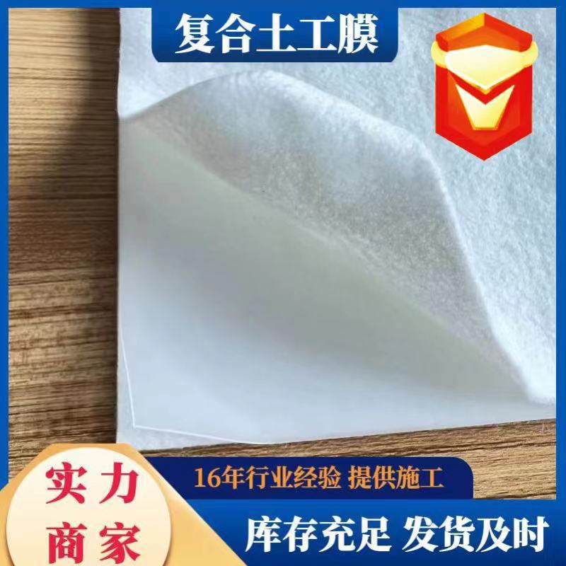 复合土工膜1000克两布一膜PE全新料透明一布一膜长丝复合土工膜