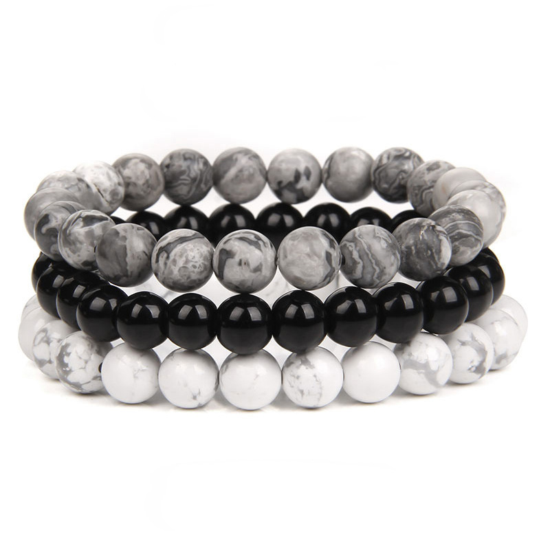Nuevo 8mm Ojo de Tigre piedra pulsera turquesa hematita amatista traje pulsera para Mujeres Hombres joyería