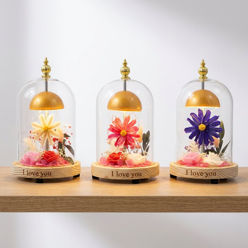 Eternal Flower Glass Dome Rose Night Light Eternal Flower Ornament Teacher's Day Valentine's Gift Eternal Flower Night Light Eternal Flower Glass Dome Rose Night Light Eternal Flower Ornament Teacher's Day Valentine's Gift Eternal Flower Night Light