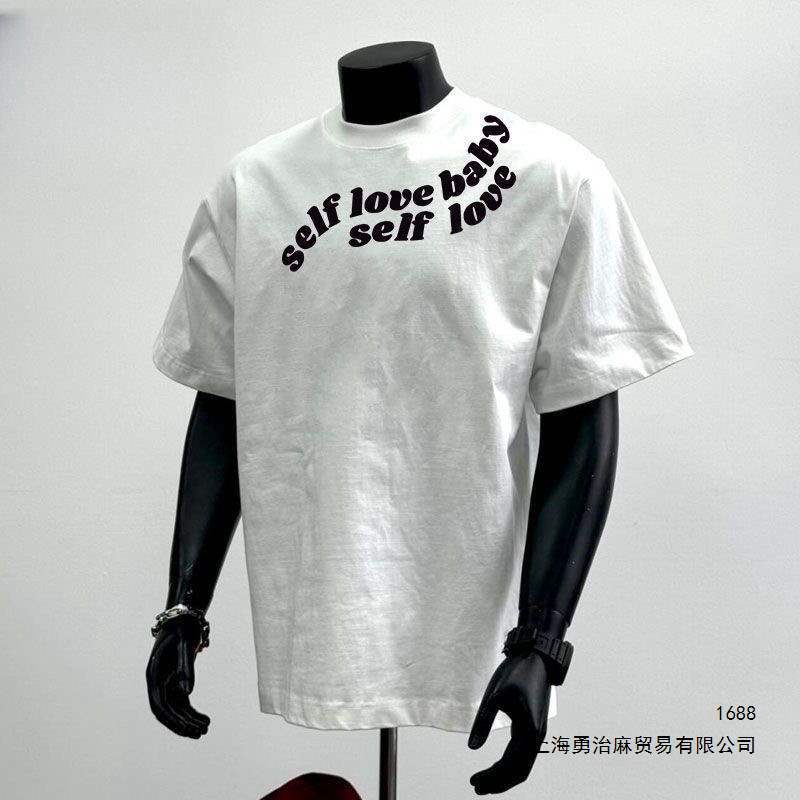 Plus-size (300 lbs) hip-hop style men's summer loose-fitting crew neck heavyweight niche short-sleeved T-shirt, trendy.